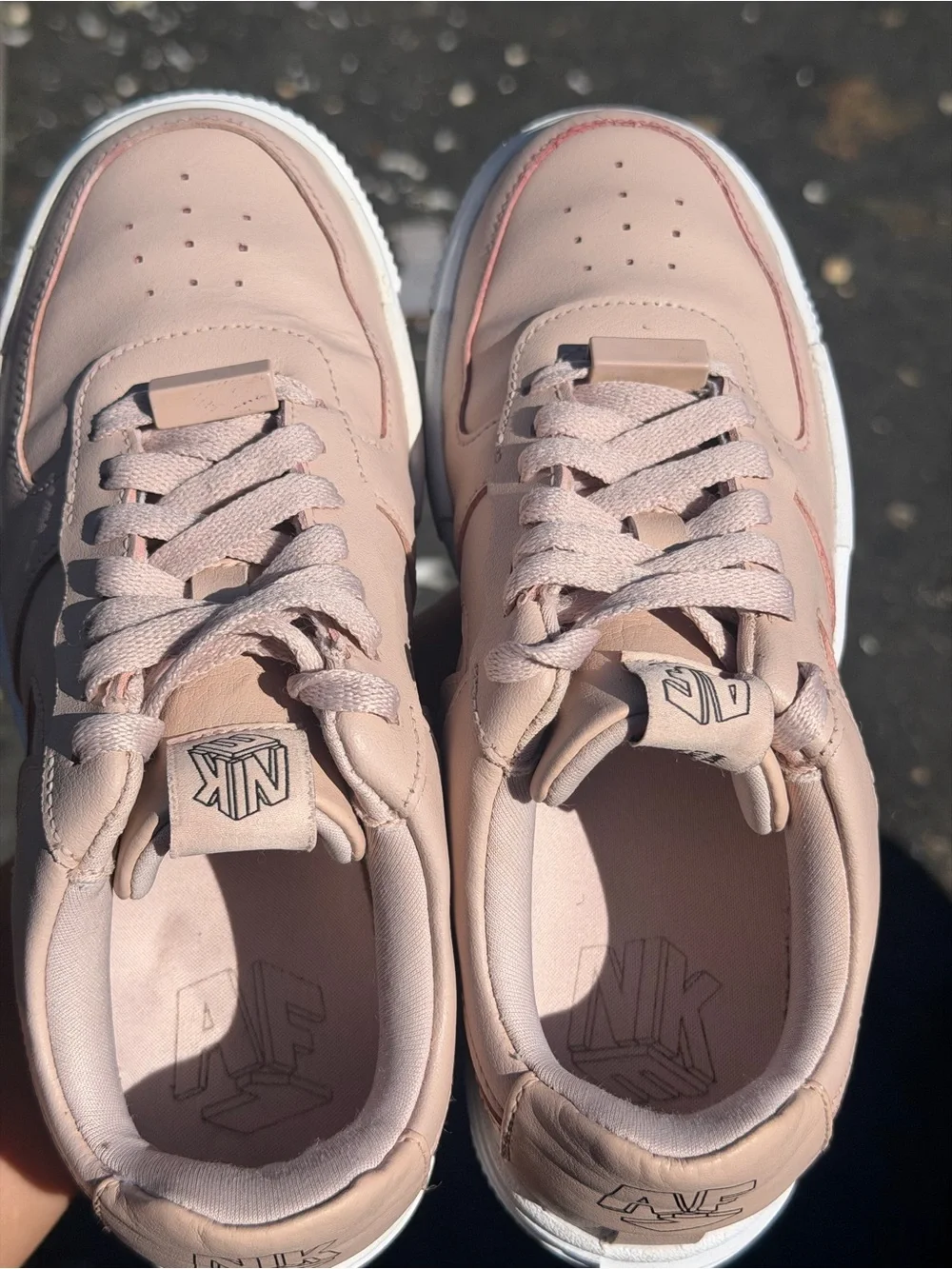 Nike Women's Blush Leather Platform Sneaker